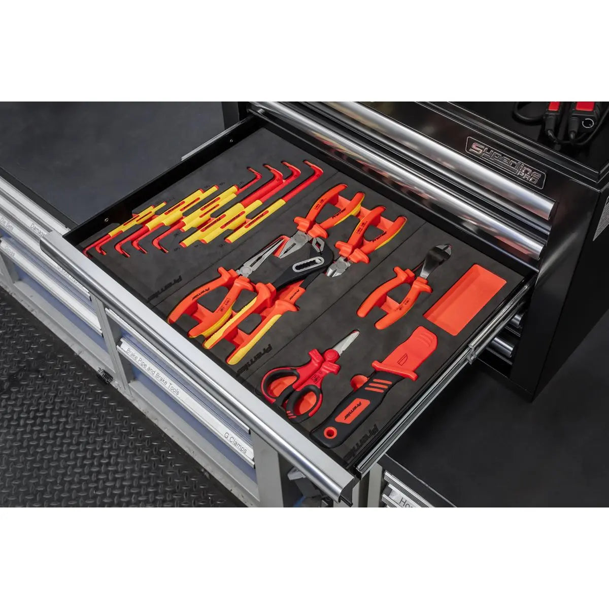 Sealey 63pc Insulated Tool Kit with 5 Drawer Topchest  White Rose Tools