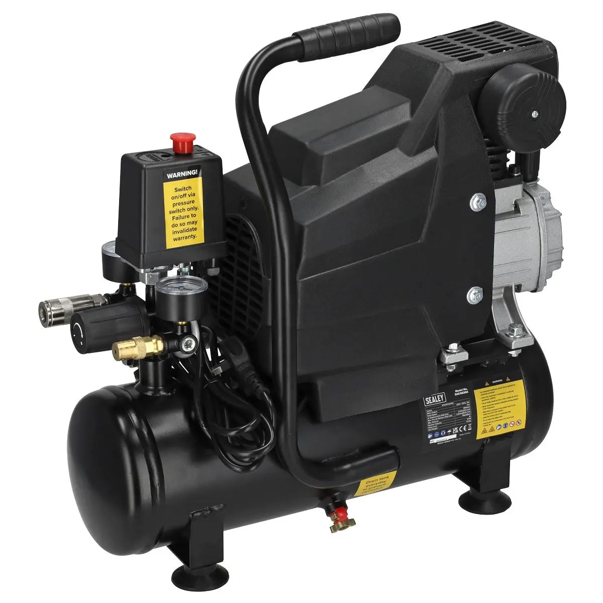 Sealey 6L Direct Drive Air Compressor 2hp  White Rose Tools