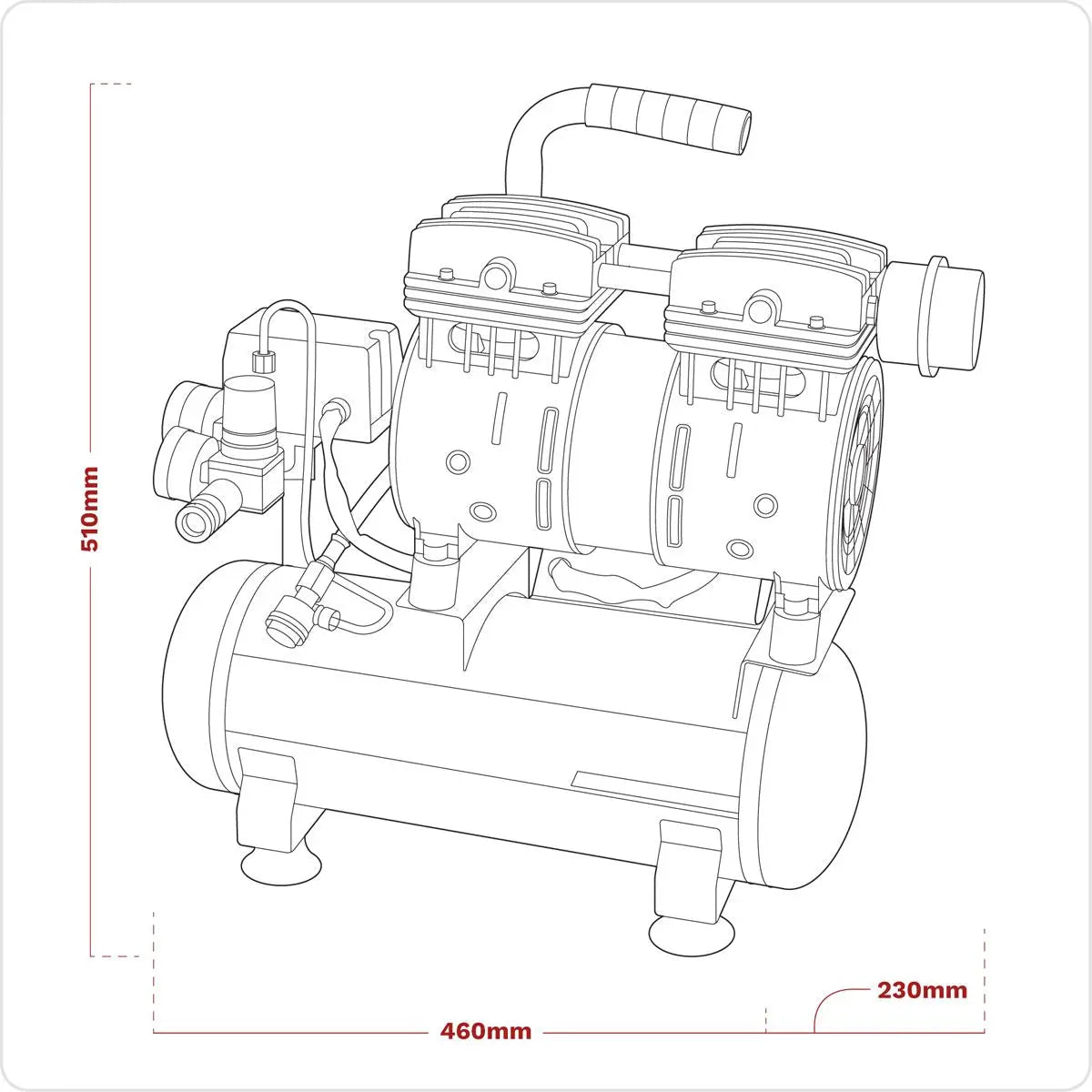Sealey 6L Low Noise Direct Drive Air Compressor 0.7hp 