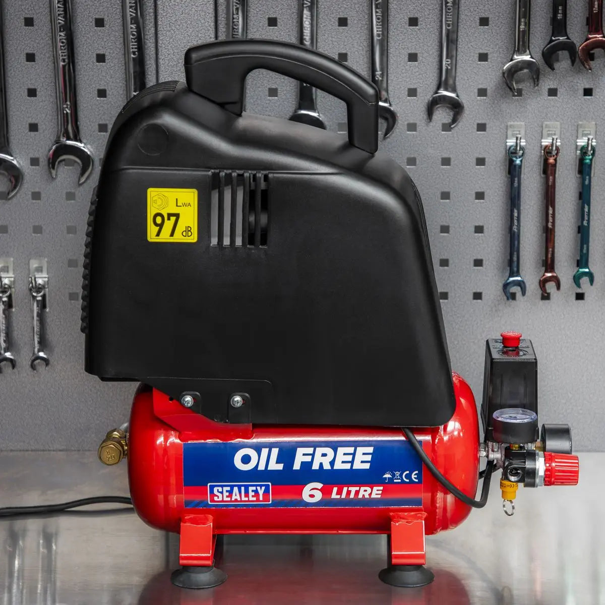 Sealey 6L Oil Free Belt Drive Air Compressor 1.5hp 