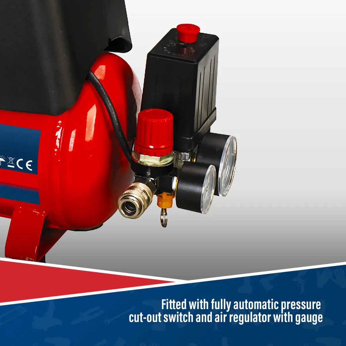 Sealey 6L Oil Free Belt Drive Air Compressor 1.5hp 