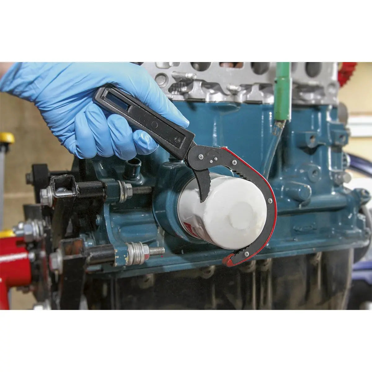 Sealey 75-95mm Oil Filter Wrench Slim Design 