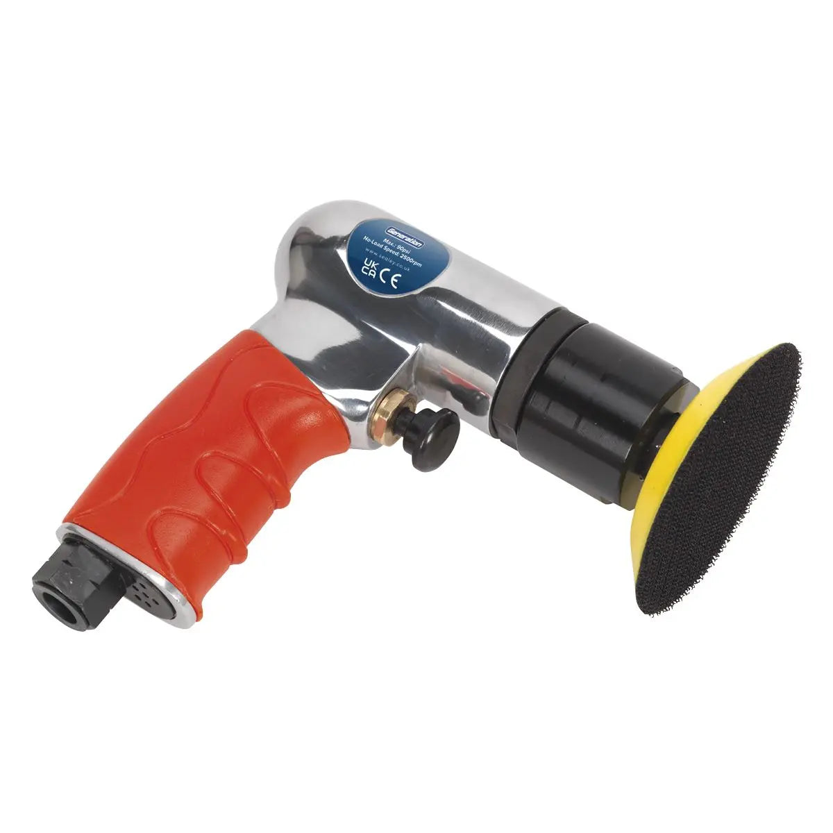 Sealey 75mm Mini Air Polisher 1/4" BSP Hook & Loop Buffing Polishing 