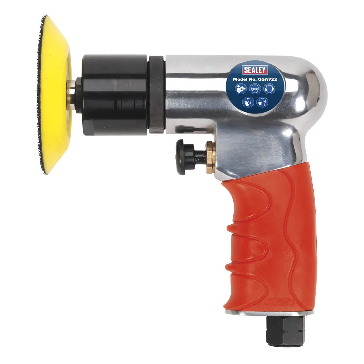 Sealey 75mm Mini Air Polisher 1/4" BSP Hook & Loop Buffing Polishing 