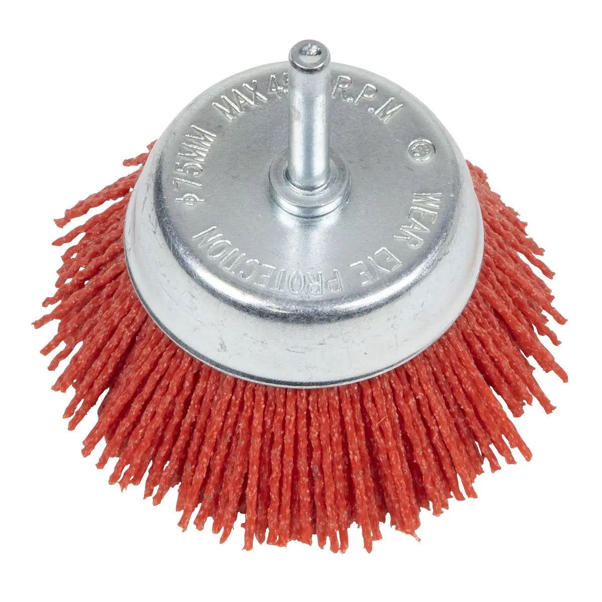 Sealey 75mm Nylon Filament Cup Brush with 6mm Shaft  White Rose Tools