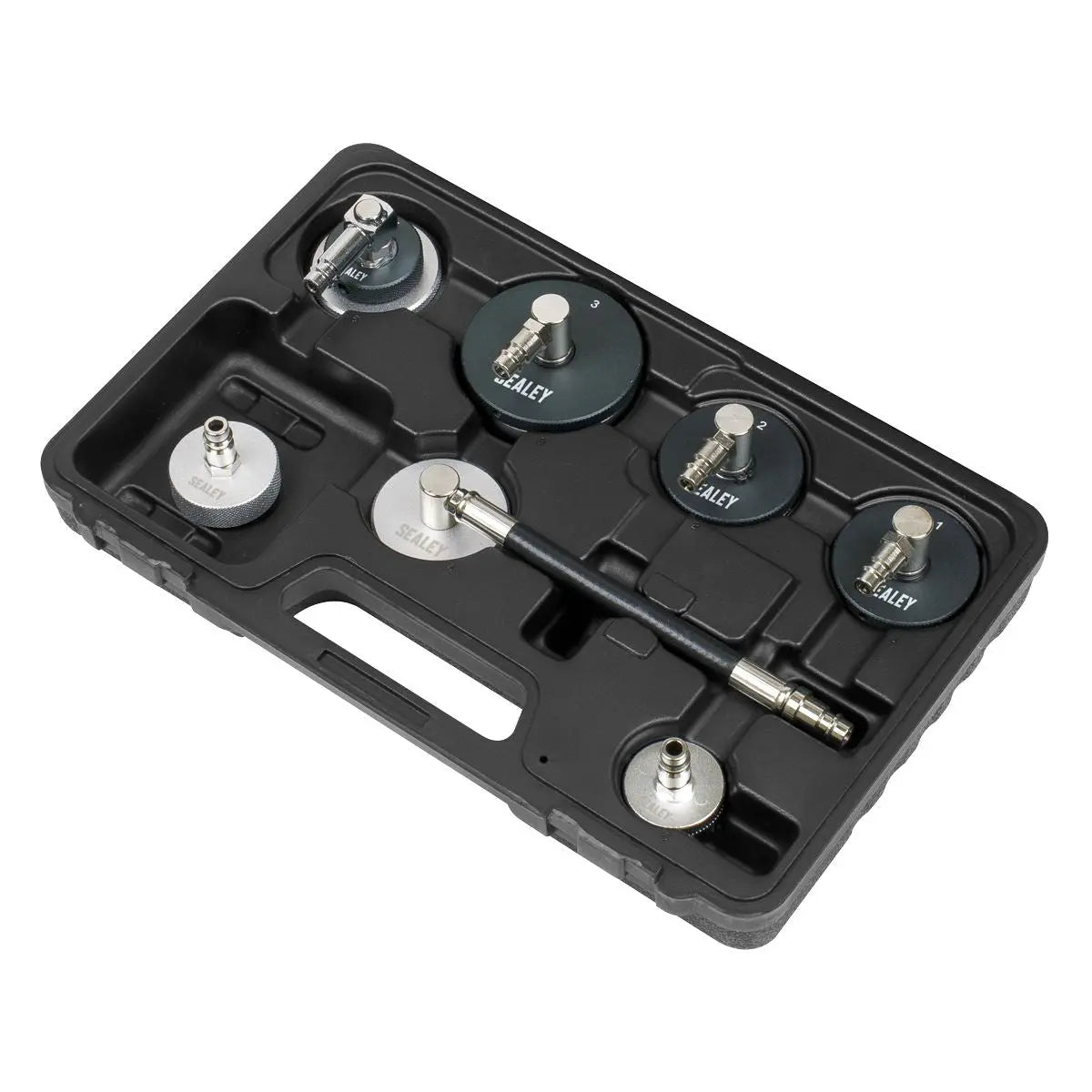 Sealey 7pc Brake & Clutch Pressure Bleeder Cap Set 