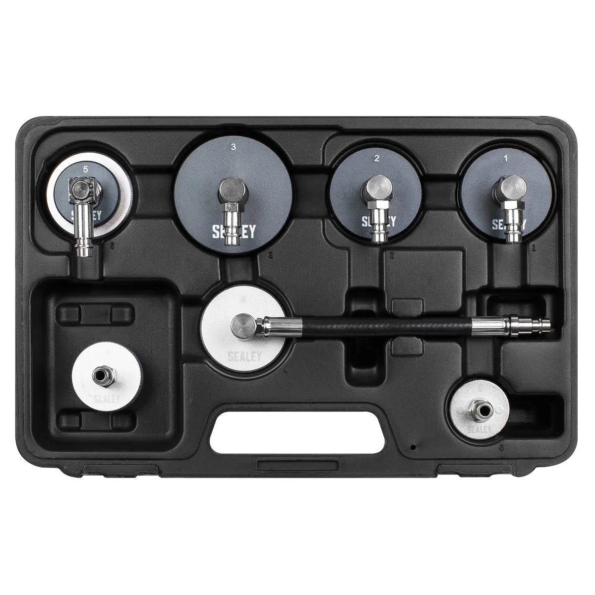 Sealey 7pc Brake & Clutch Pressure Bleeder Cap Set 