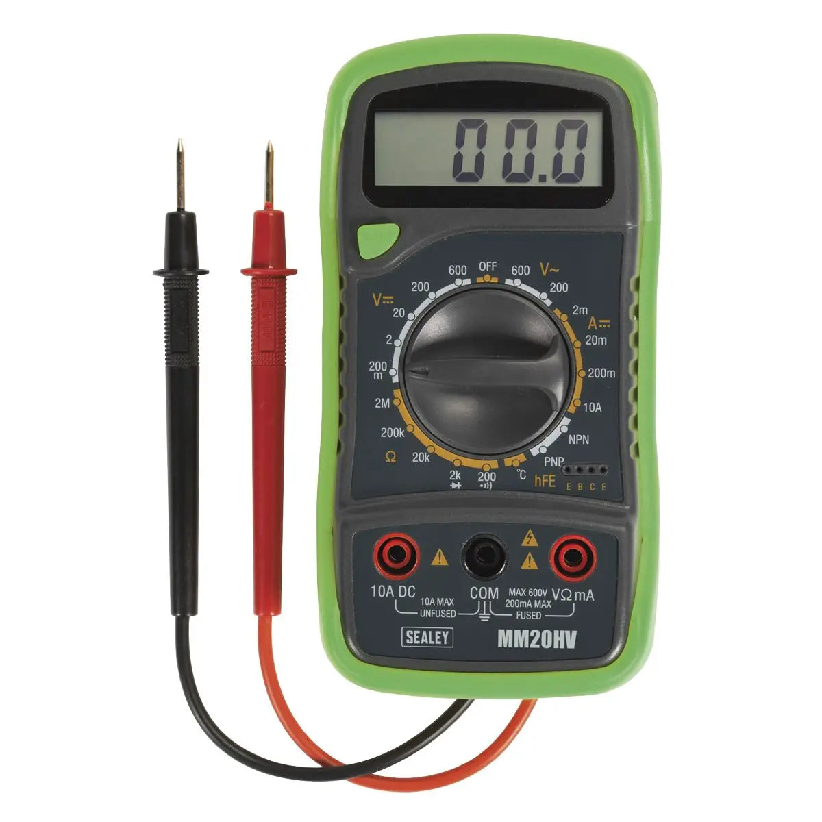 Sealey 8 Function Digital Multimeter with Thermocouple HV AC DC Current  White Rose Tools