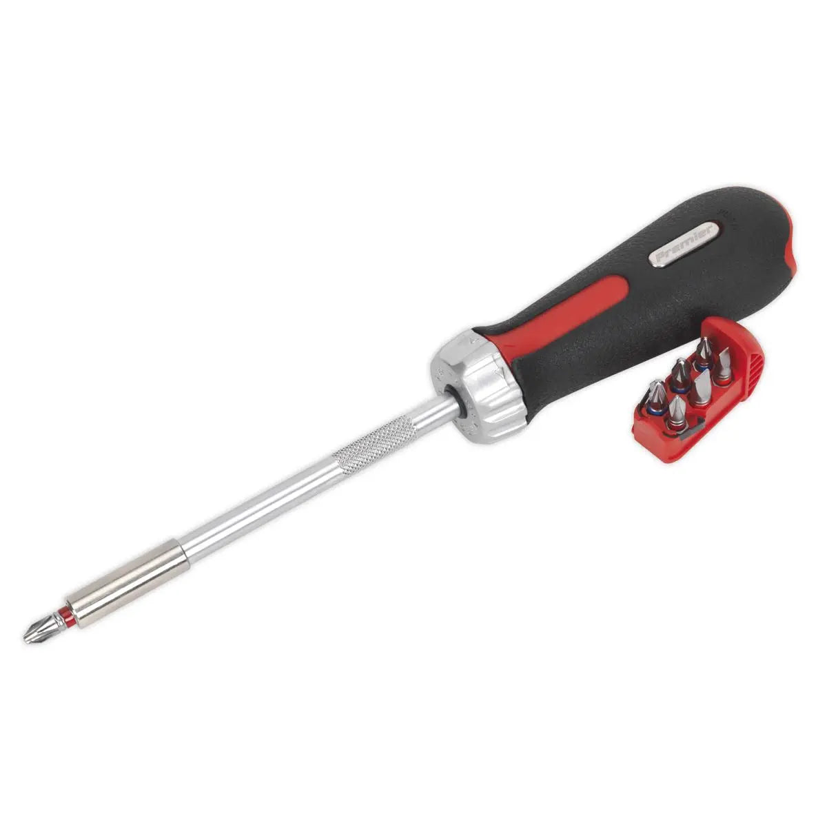 Sealey 8 Piece Platinum Series Fine Tooth Ratchet Screwdriver Bit Set Reversible 