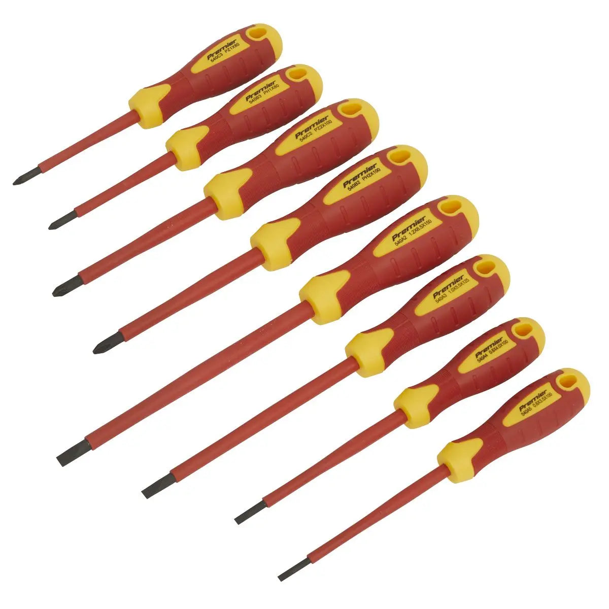 Sealey 8 Piece VDE Approved Screwdriver Set 1000V Slotted Pozi Phillips 