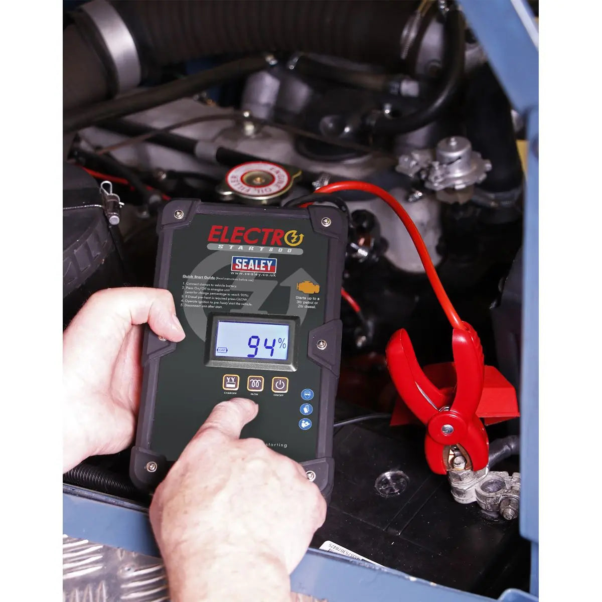 Sealey 800A 12V Electrostart Batteryless Jump Pack Power Start Portable Car Starter 
