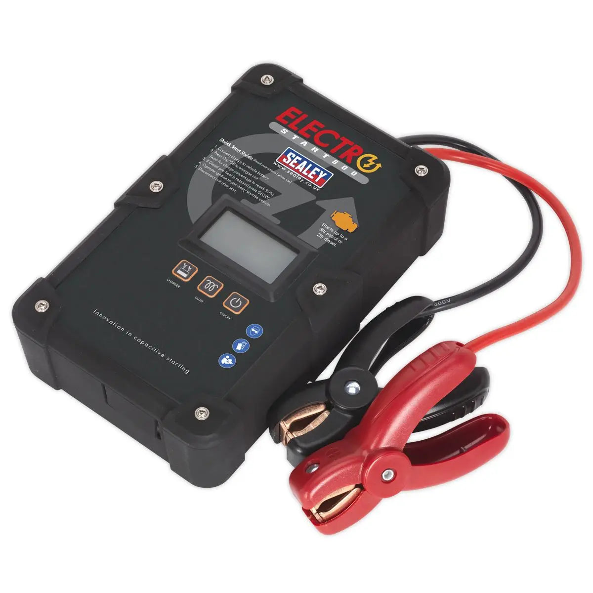 Sealey 800A 12V Electrostart Batteryless Jump Pack Power Start Portable Car Starter 