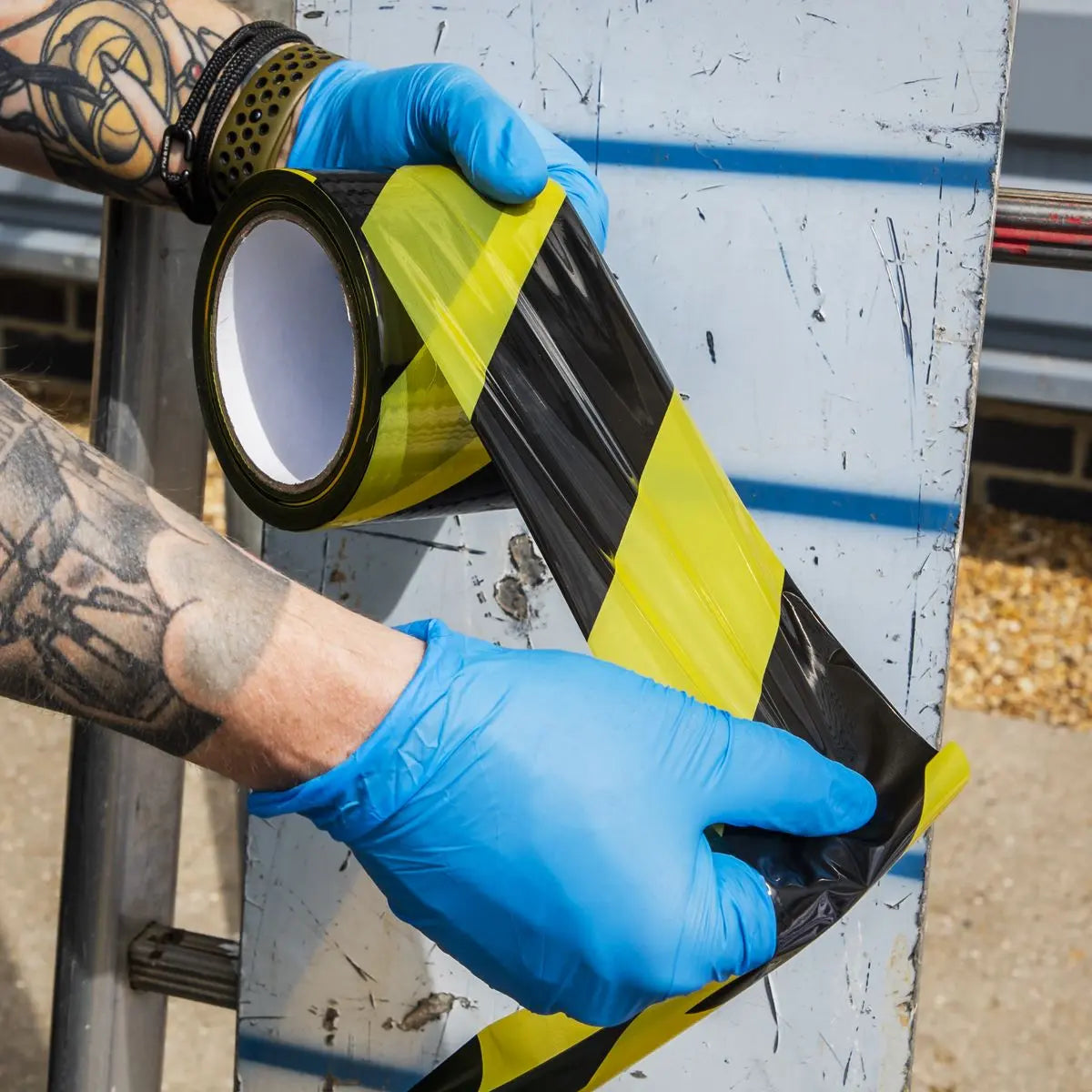Sealey 80mm x 100m Non Adhesive Hazard Barrier Tape 