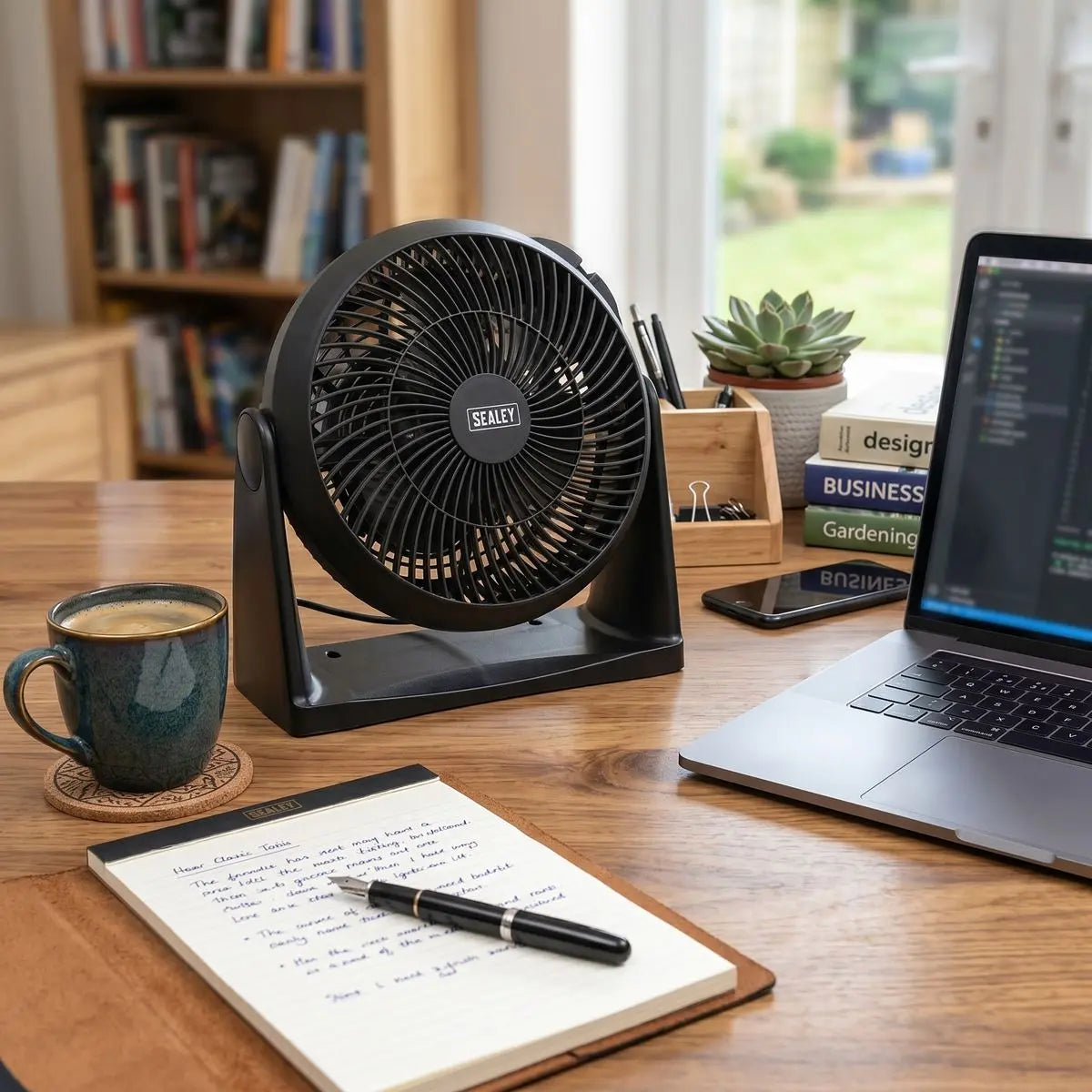 Sealey 8" Small Desk Fan 3-Speed 230V  White Rose Tools