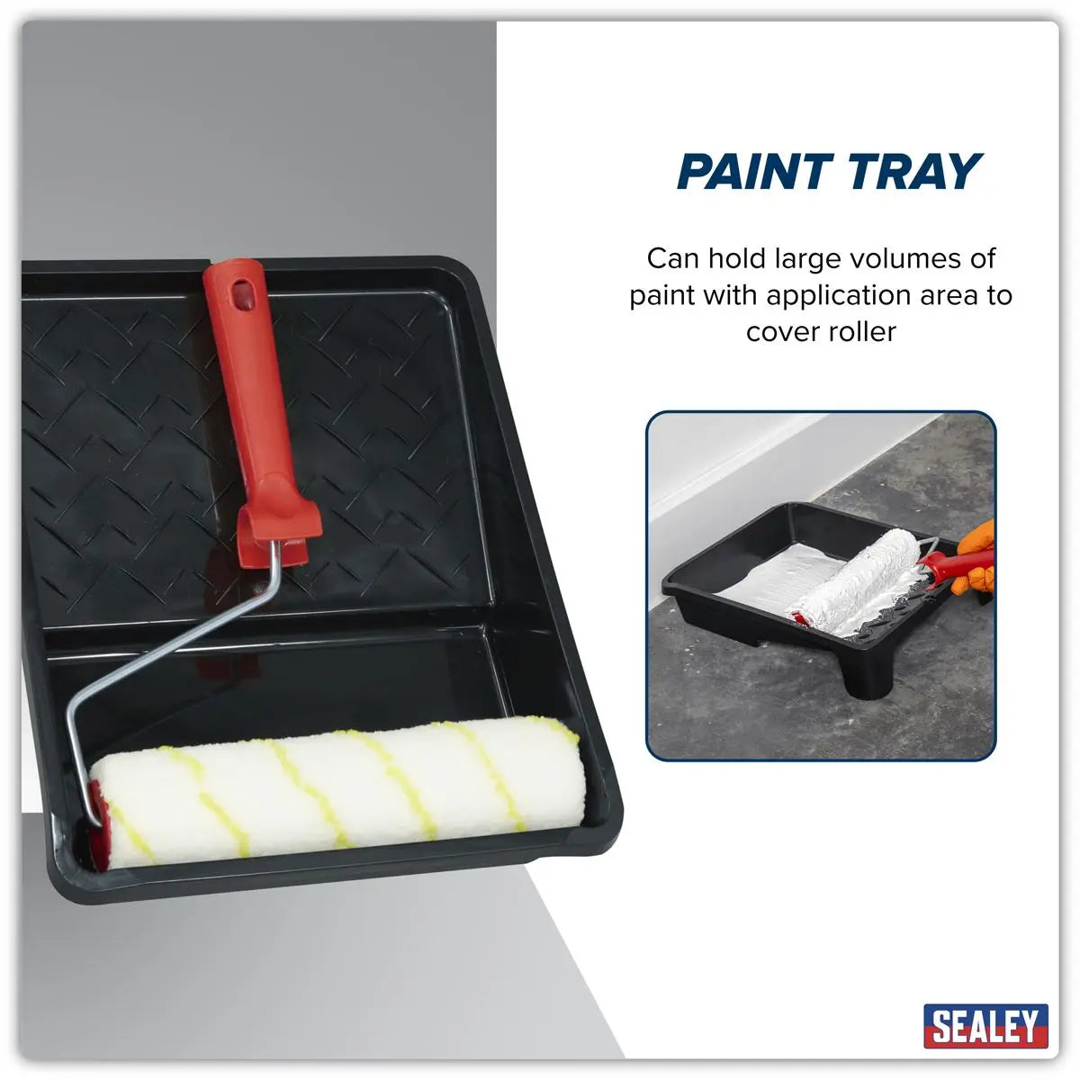 Sealey 9" Paint Roller with Tray  White Rose Tools