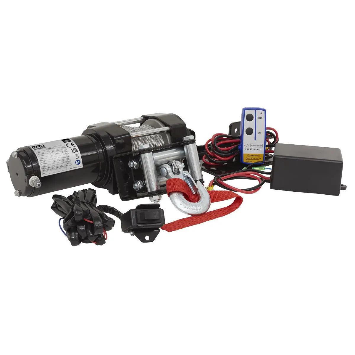 Sealey ATV Winch 1000kg Line Pull 12V 
