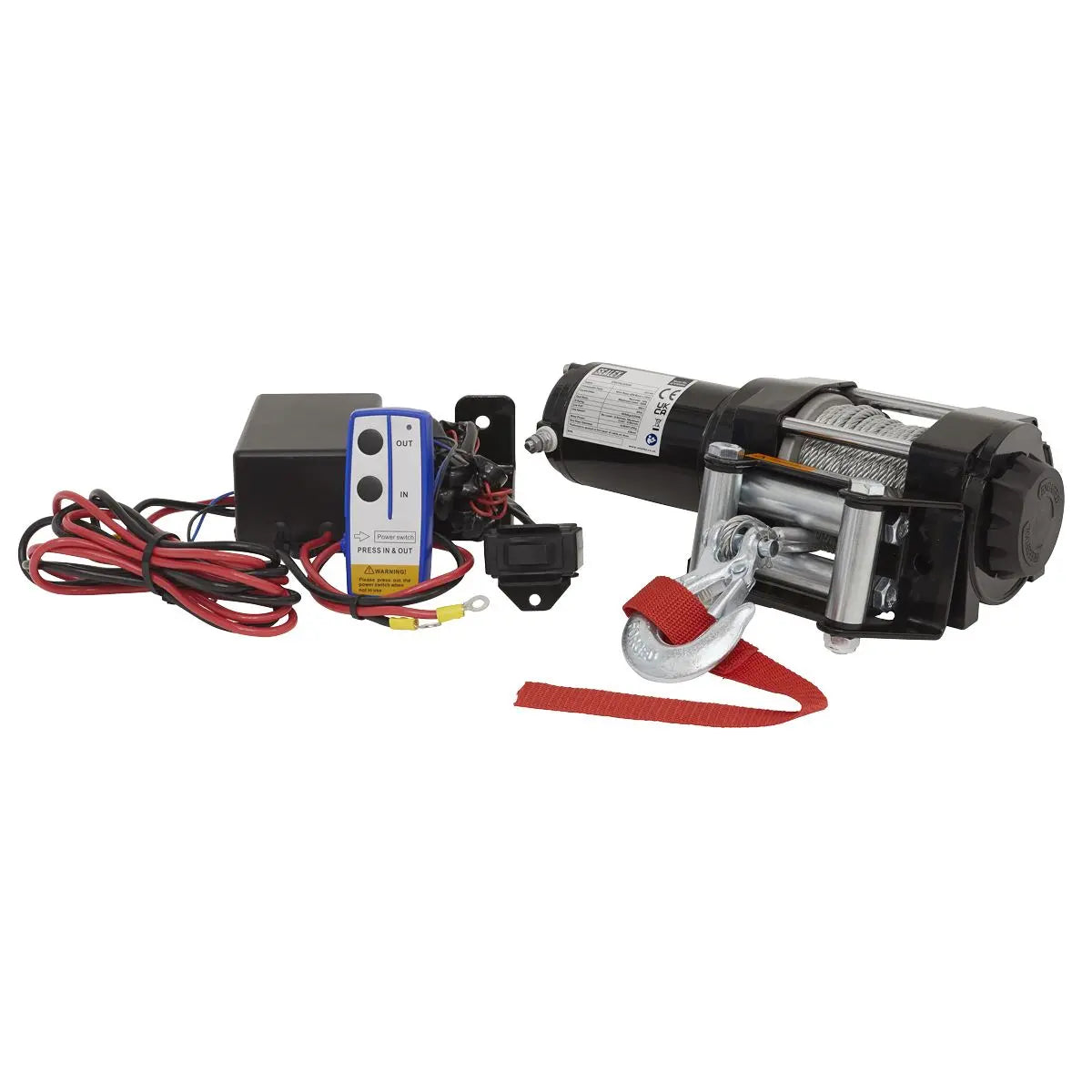Sealey ATV Winch 1000kg Line Pull 12V 