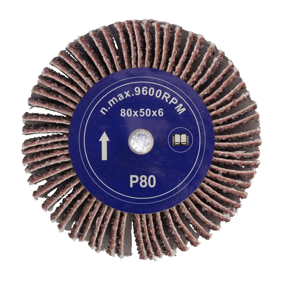 Sealey Abrasive Flap Wheel Ø80 x 50mm 80Grit 6mm Shaft 