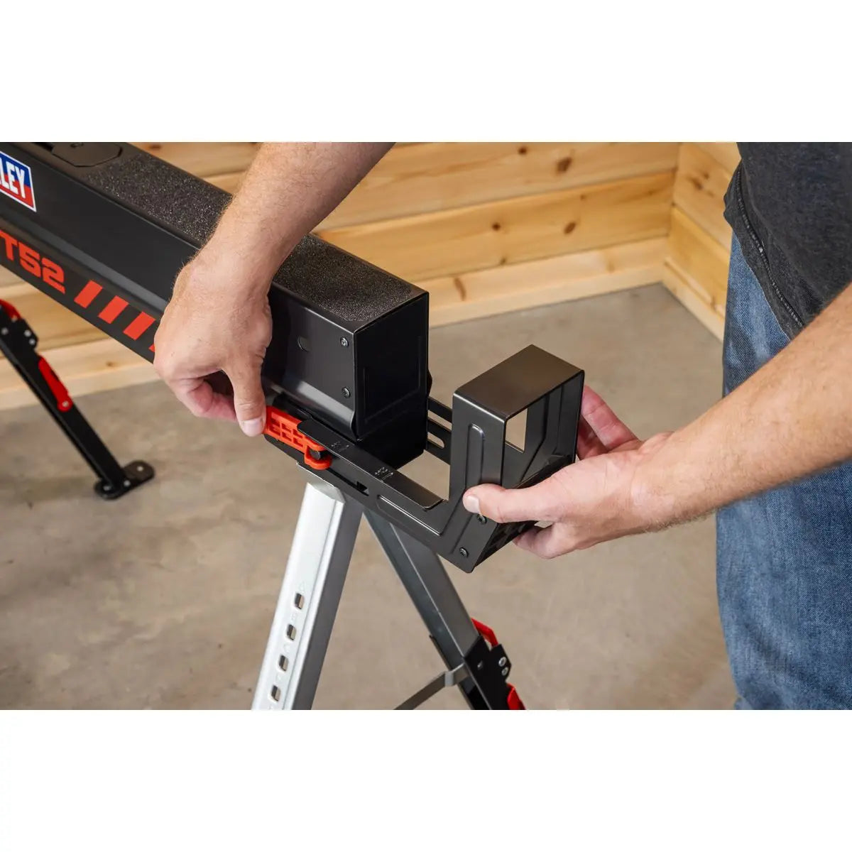 Sealey Adjustable Sawhorse Set 2pc  White Rose Tools