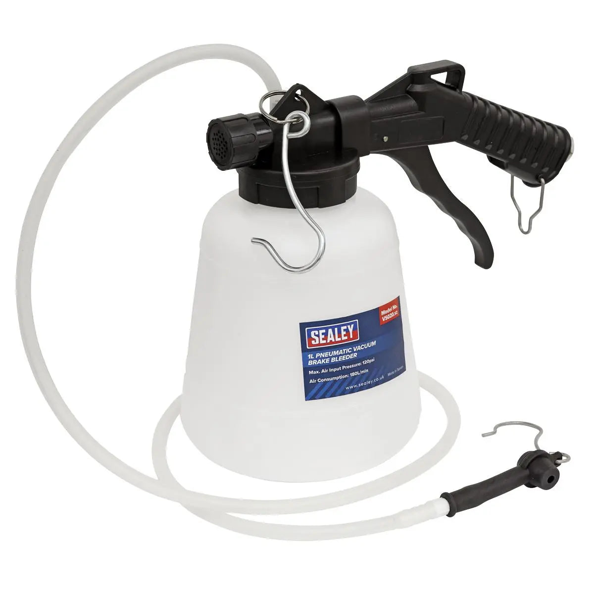 Sealey Air Brake and Clutch Bleeder Vacuum Type 1 Litre 1/4" BSP 