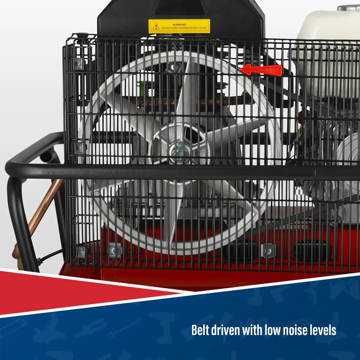 Sealey Air Compressor 50L Belt Drive Petrol Engine 5.5hp 