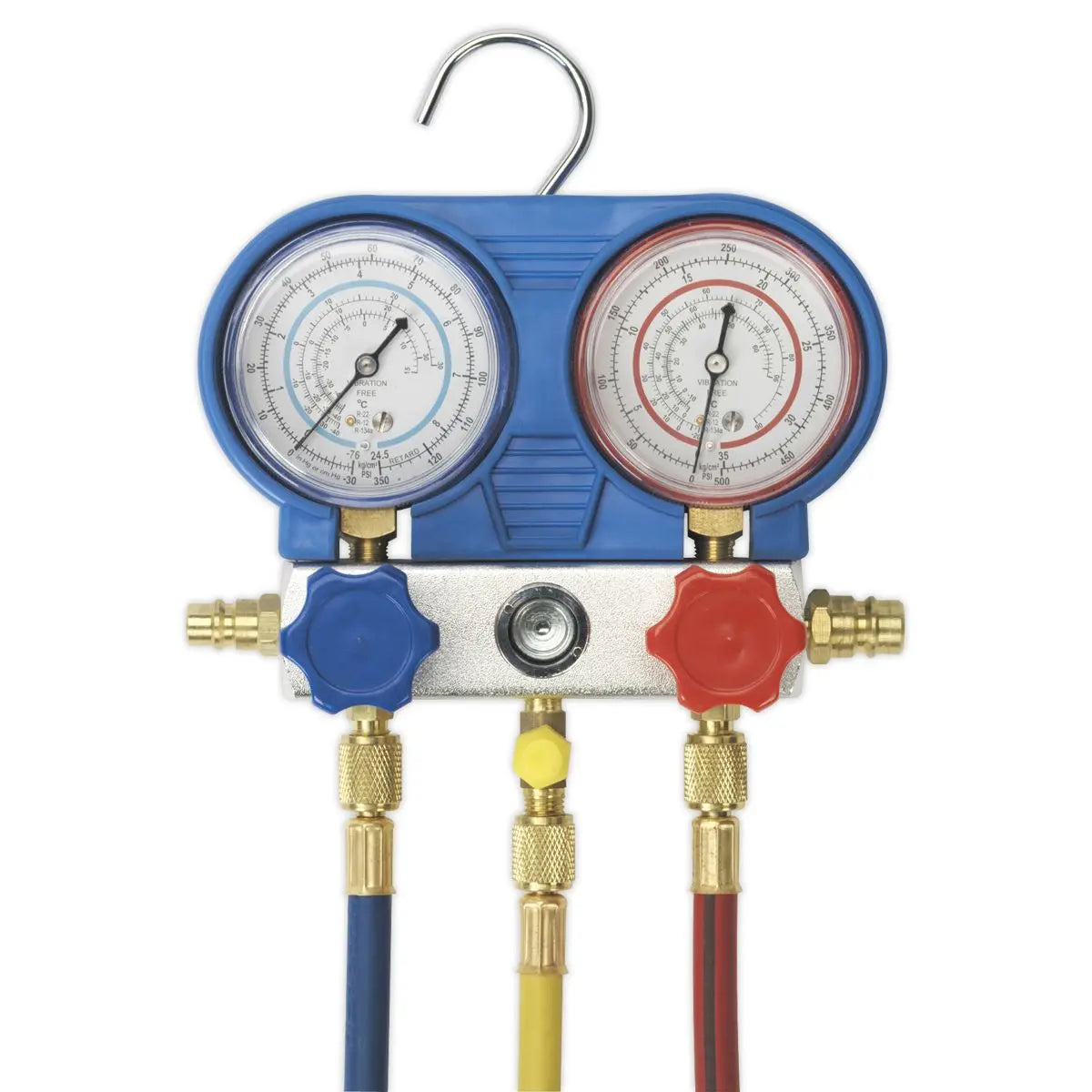 Sealey Air Conditioning System Manifold with Sight Glass 