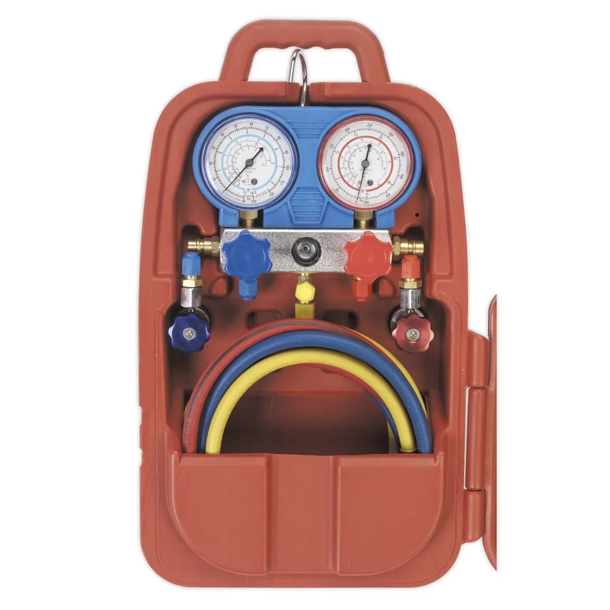 Sealey Air Conditioning System Manifold with Sight Glass 