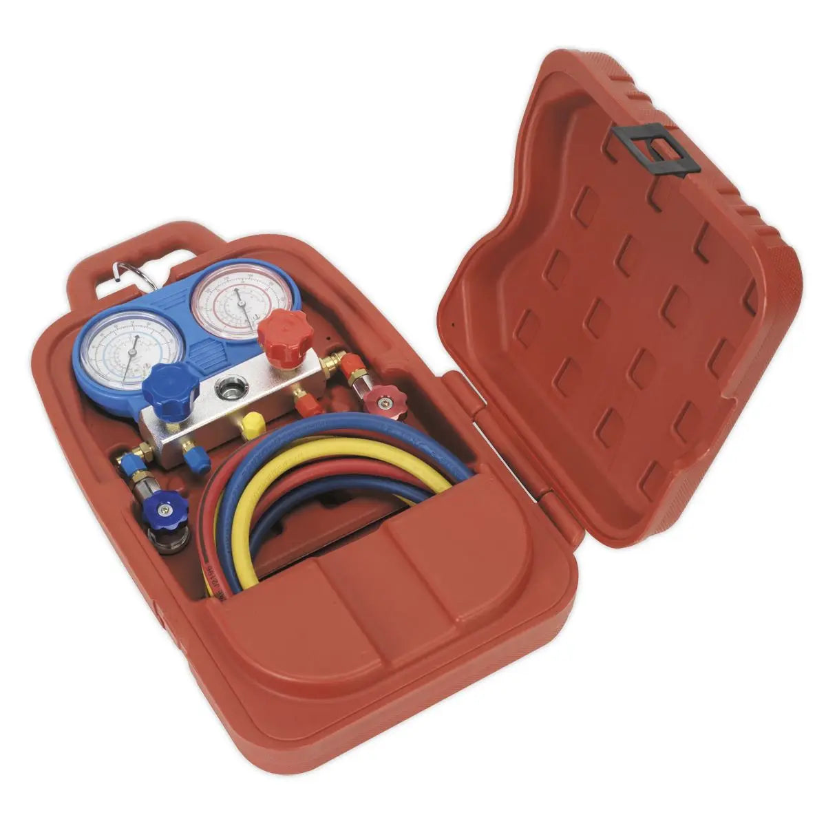 Sealey Air Conditioning System Manifold with Sight Glass 