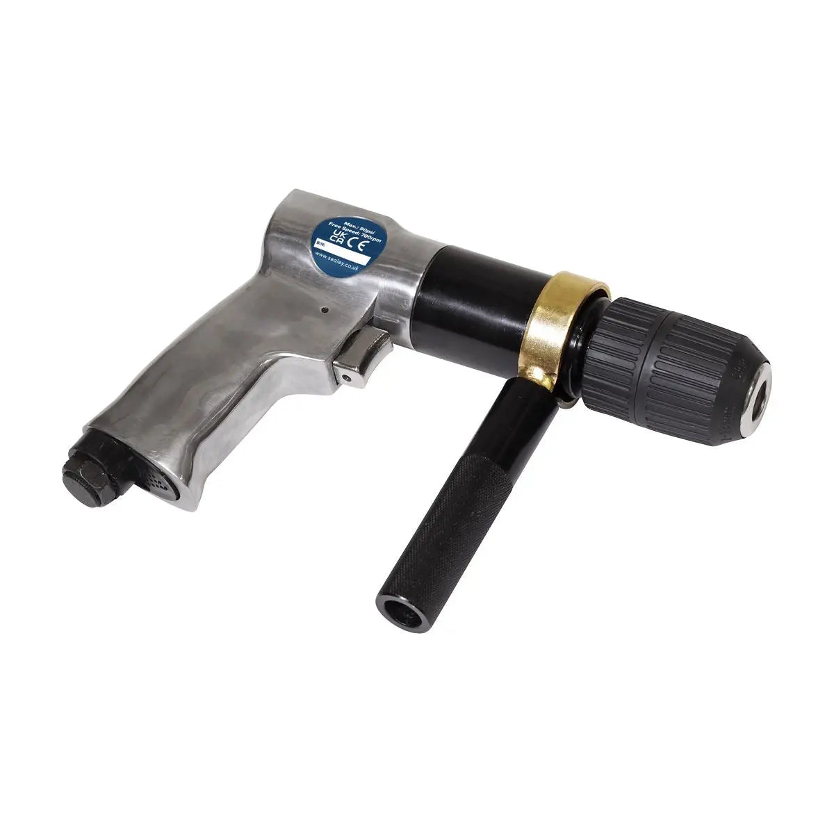 Sealey Air Drill Ø13mm 700rpm Reversible Keyless Chuck 