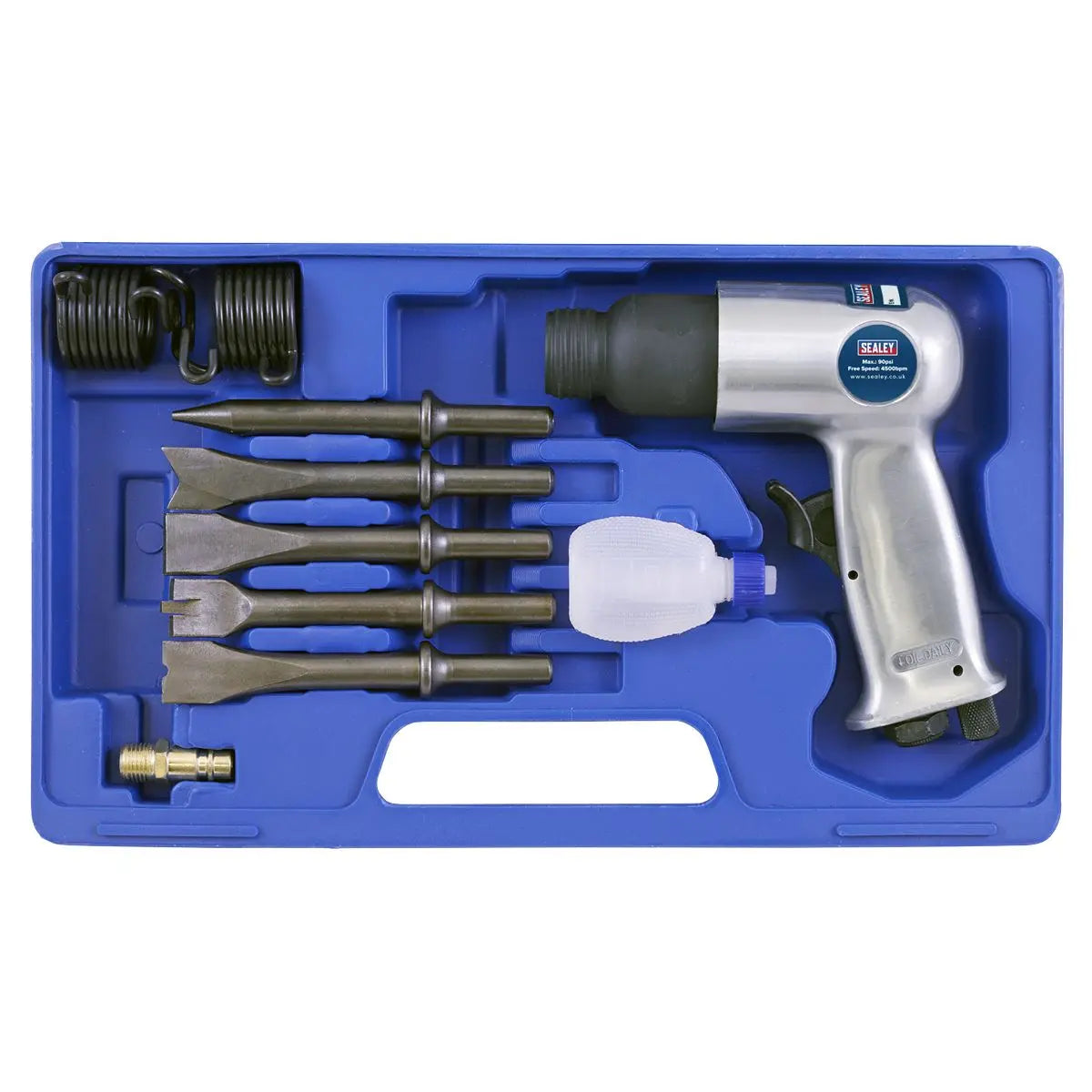 Sealey Air Hammer Kit with Chisels Medium Stroke 