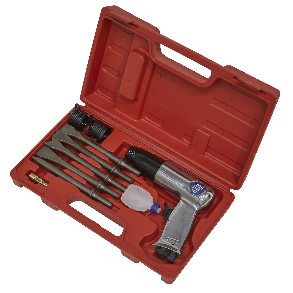 Sealey Air Hammer with Chisels Long Stroke Air Tool Workshop Garage 