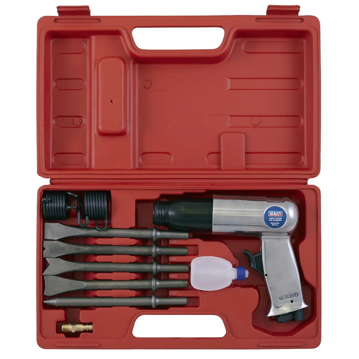 Sealey Air Hammer with Chisels Long Stroke Air Tool Workshop Garage 