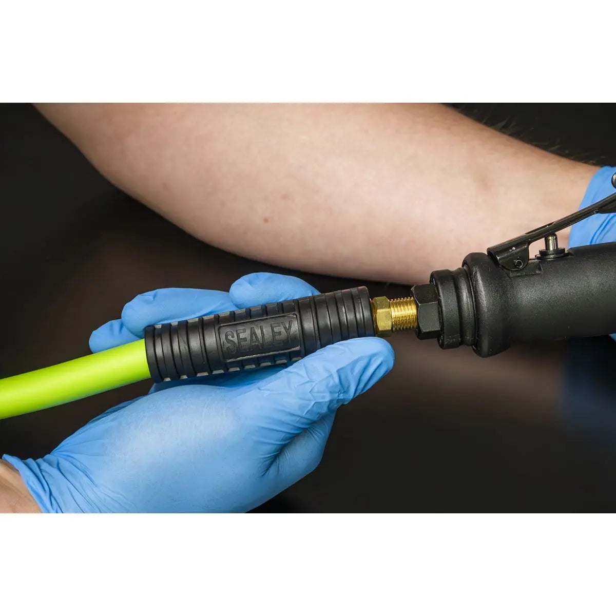 Sealey Air Hose 10m x Ø8mm Hybrid High-Visibility with 1/4"BSP Unions 