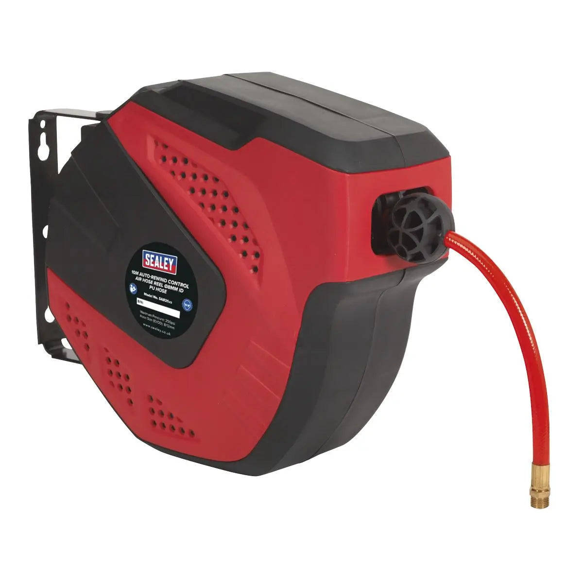 Sealey Air Hose Reel Auto-Rewind Control 10m Ø8mm ID - PU Hose 