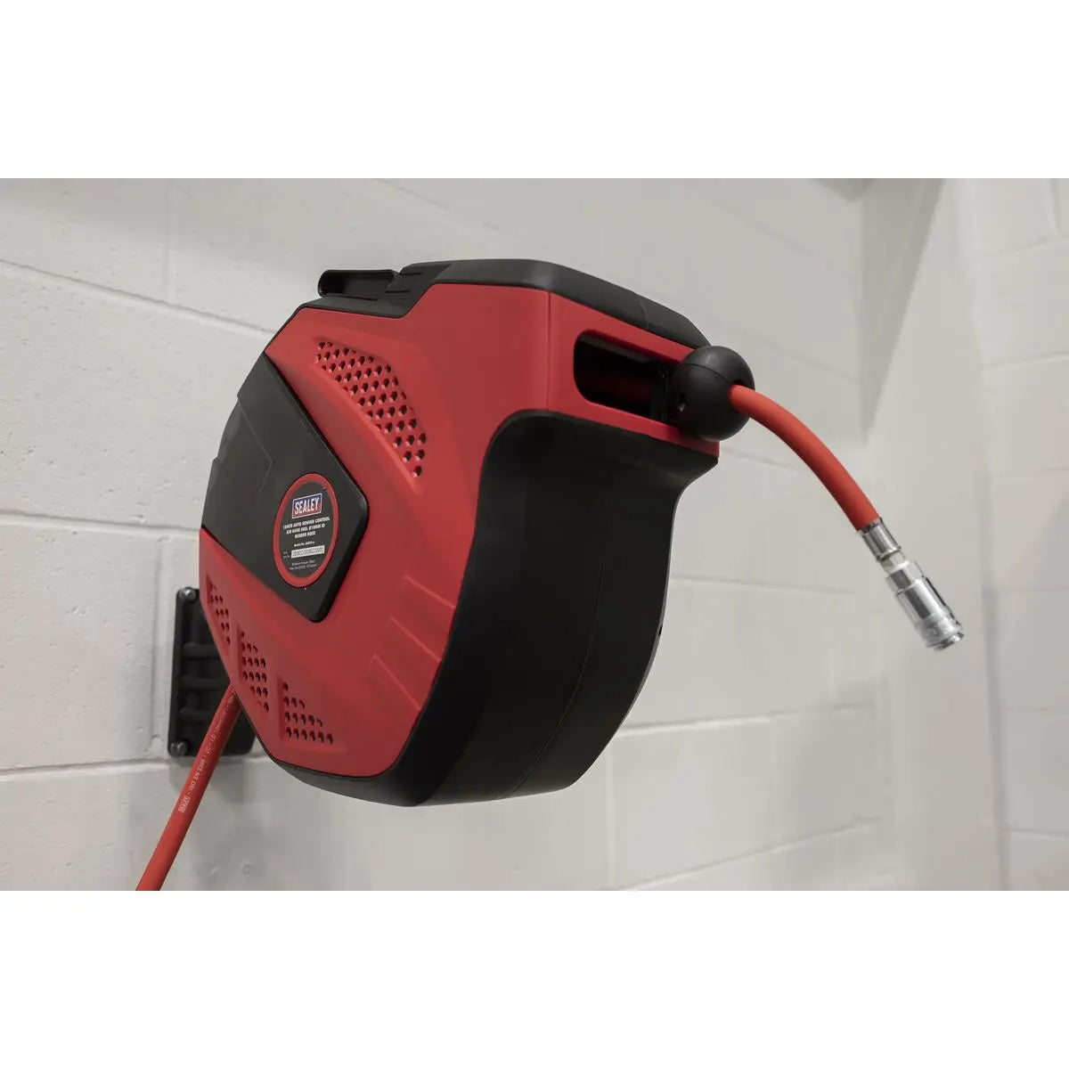 Sealey Air Hose Reel Auto-Rewind Control 15m Ø10mm ID - Rubber Hose 