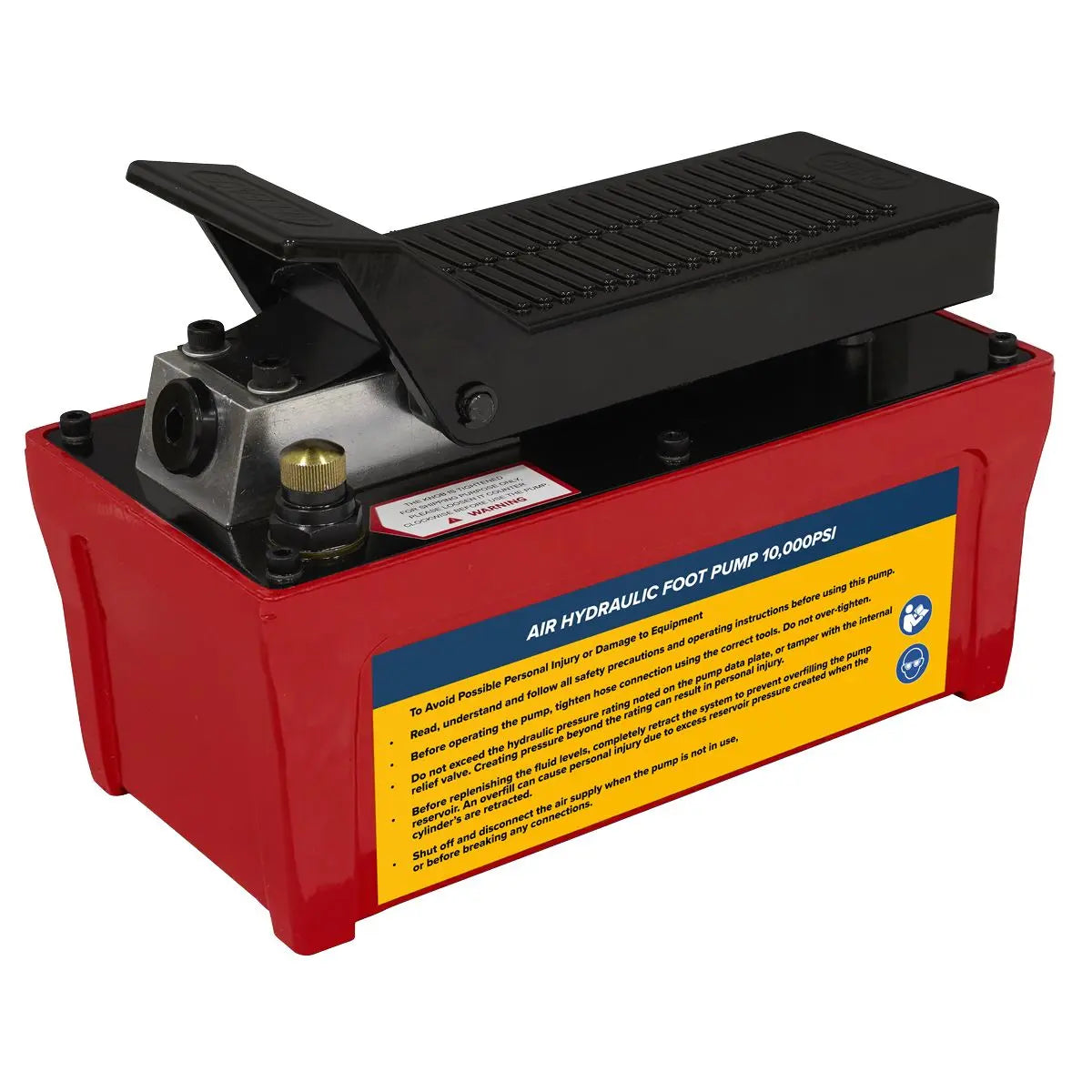 Sealey Air Hydraulic Foot Pump 10,000psi  White Rose Tools