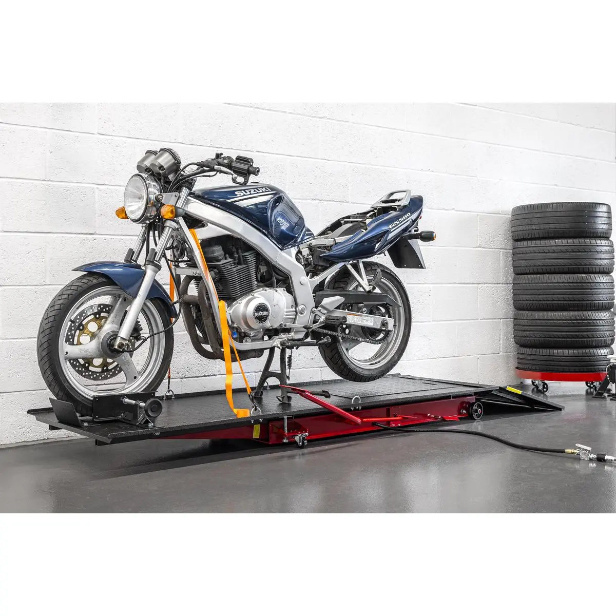 Sealey Air/Hydraulic Motorcycle Lift 454kg Capacity  White Rose Tools