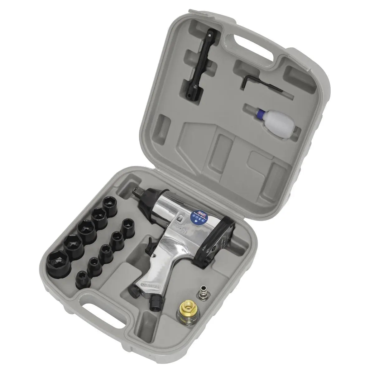 Sealey Air Impact Wrench Kit with Sockets 1/2"Sq Drive 