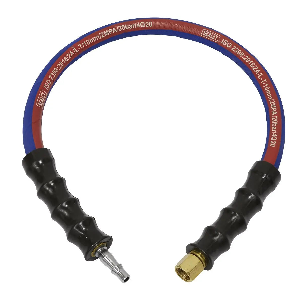 Sealey Air Leader Hose 600mm x 10mm Diameter 1/4" BSP Union Bore Tail Pipe 