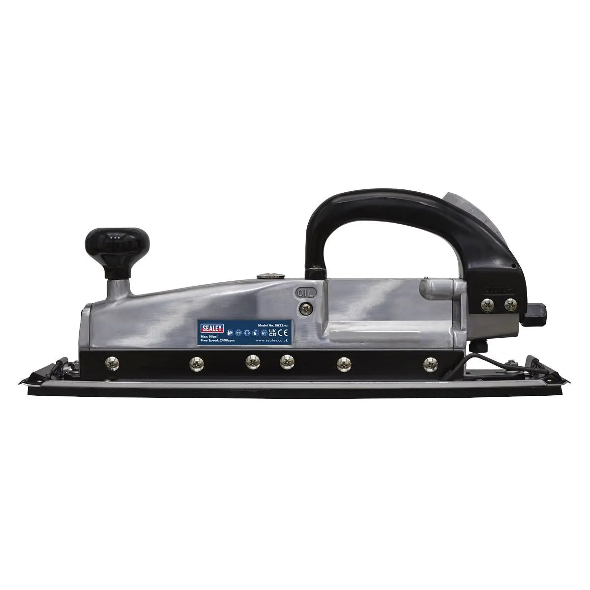 Sealey Air Long Bed Sander 400 x 70mm Twin Piston In-line 