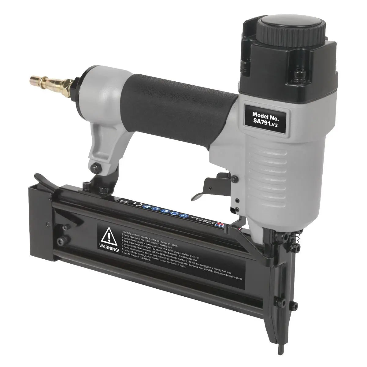 Sealey Air Nail Gun 15-50mm Capacity 1/4" BSP 18 Gauge Brad Nailer 