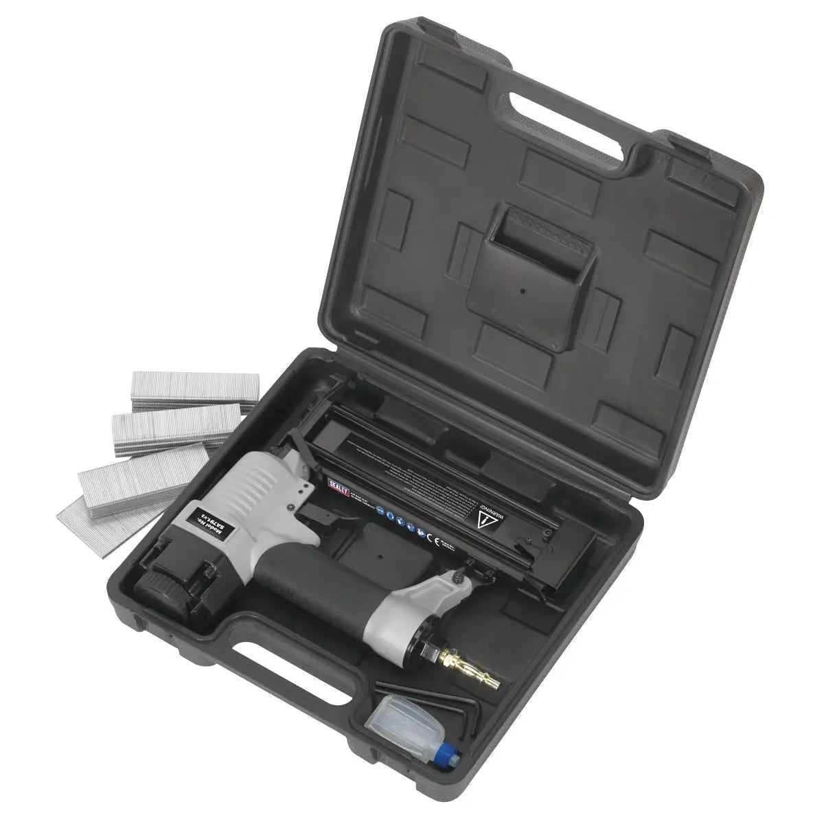 Sealey Air Nail Gun 15-50mm Capacity 1/4" BSP 18 Gauge Brad Nailer 