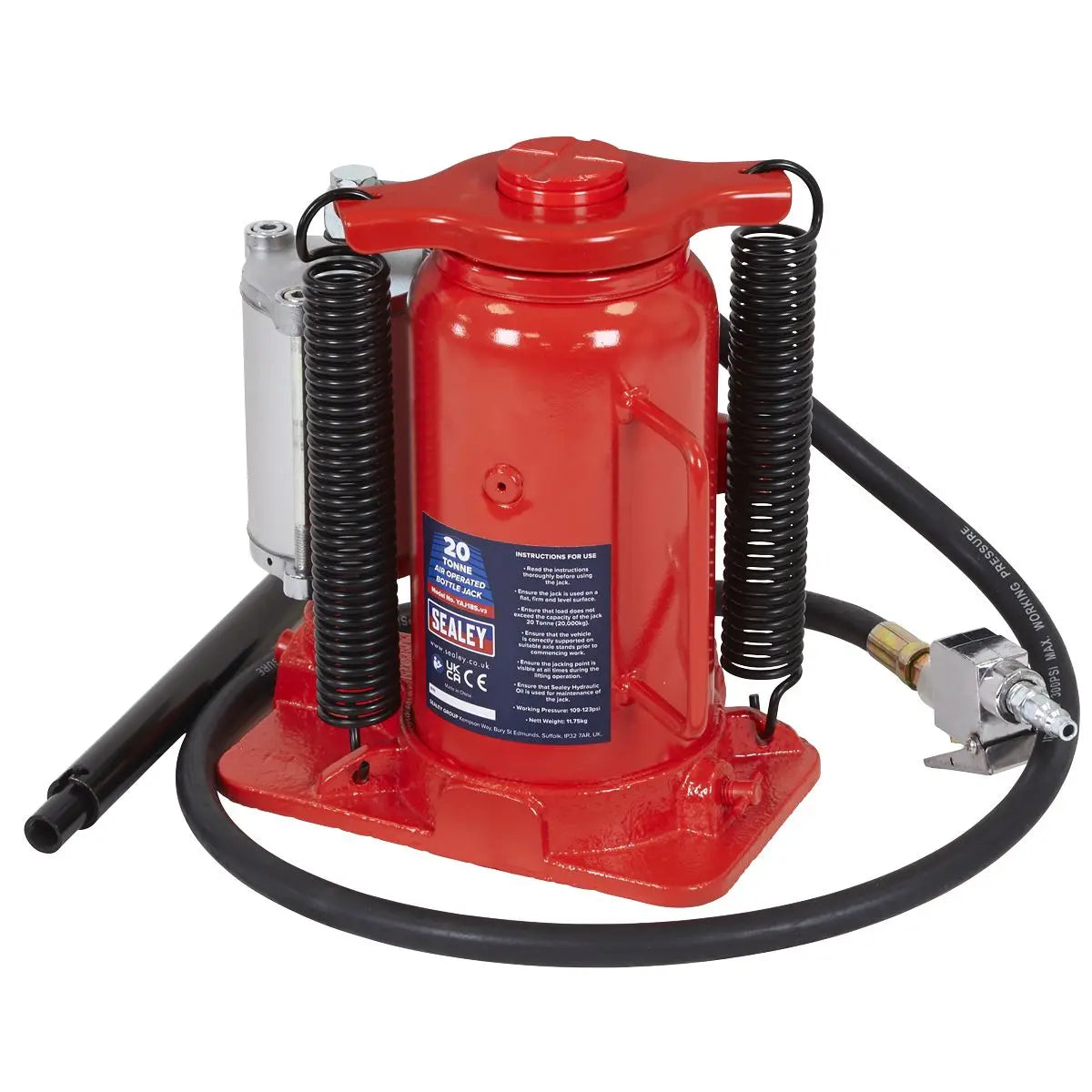 Sealey Air Operated Bottle Jack 20 Tonne - White Rose Tools