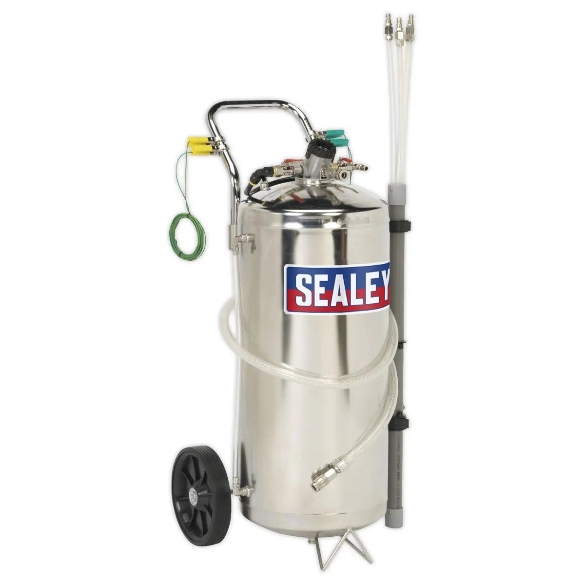 Sealey Air Operated Fuel Drainer 40L Stainless Steel 