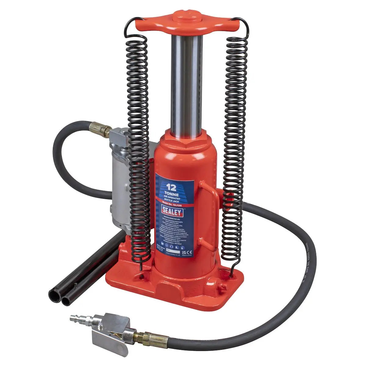Sealey Air Operated Hydraulic Bottle Jack 12 Tonne  White Rose Tools