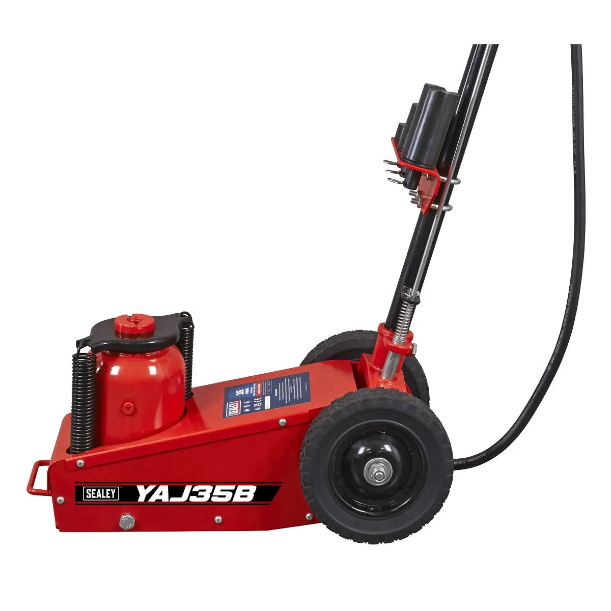Sealey Air Operated Single Stage Trolley Jack 35 Tonne  White Rose Tools