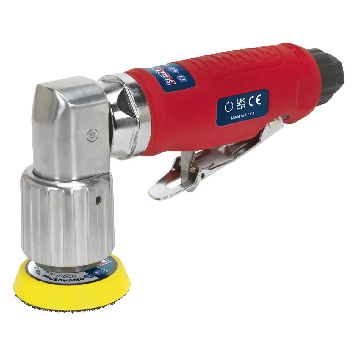 Sealey Air Orbital Sander 50mm Mini Disc Compressor Sanding Tool 1/4" BSP 