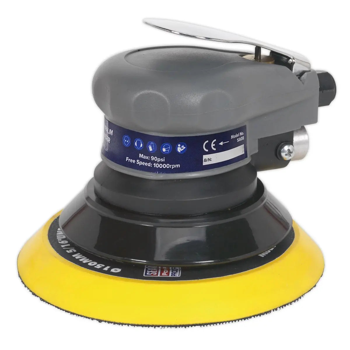 Sealey Air Palm Orbital Sander Ø150mm 