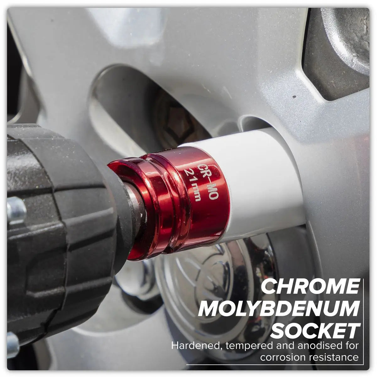 Sealey Alloy Wheel Impact Socket 1/2"Sq Drive 21mm  White Rose Tools