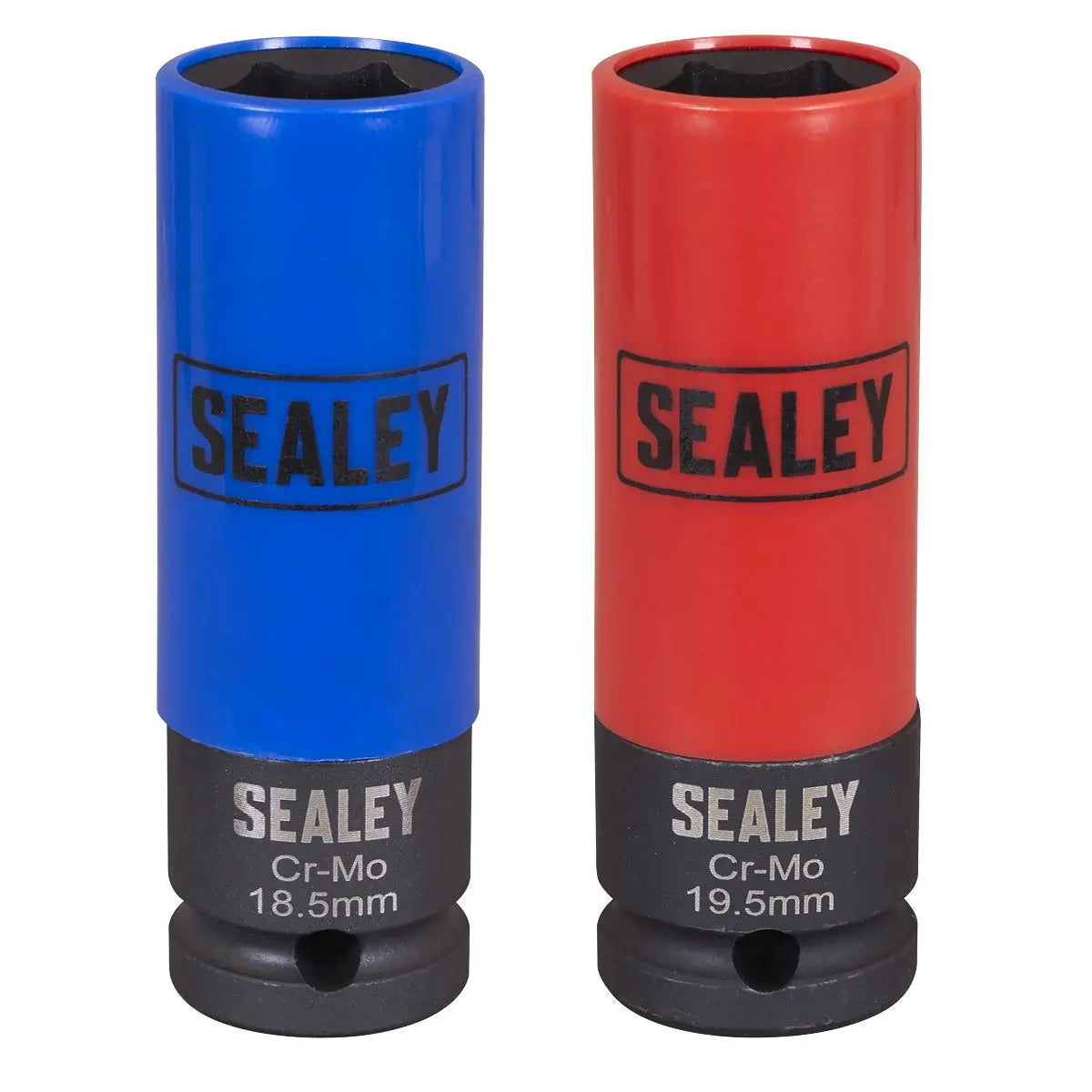 Sealey Alloy Wheel Impact Socket Set 1/2"Sq Drive 2pc  White Rose Tools